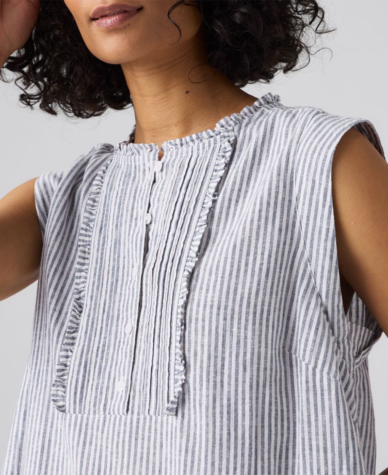 Premium Women's Linen-Blend Solara Sleeveless Dress