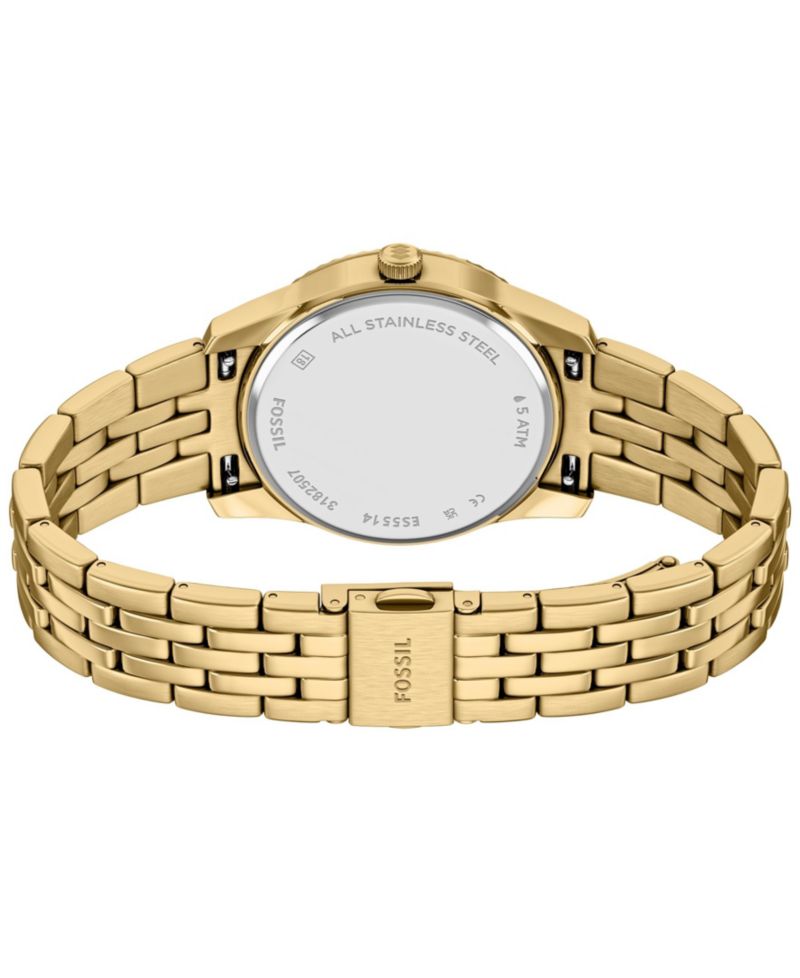 Women's Scarlette Three-Hand Day-Date Gold-Tone Stainless Steel Watch 34mm