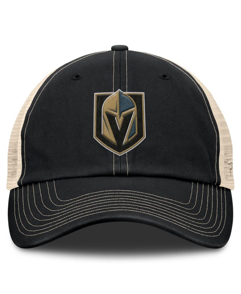 Men's Black/Natural Vegas Golden Knights Rival Trucker Adjustable Hat