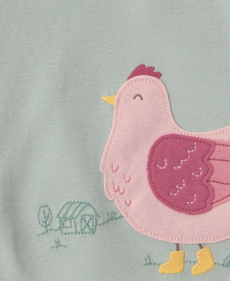 Baby Girls' Country Chicken 100% Cotton Snug Fit Pajama, 4-Piece Set