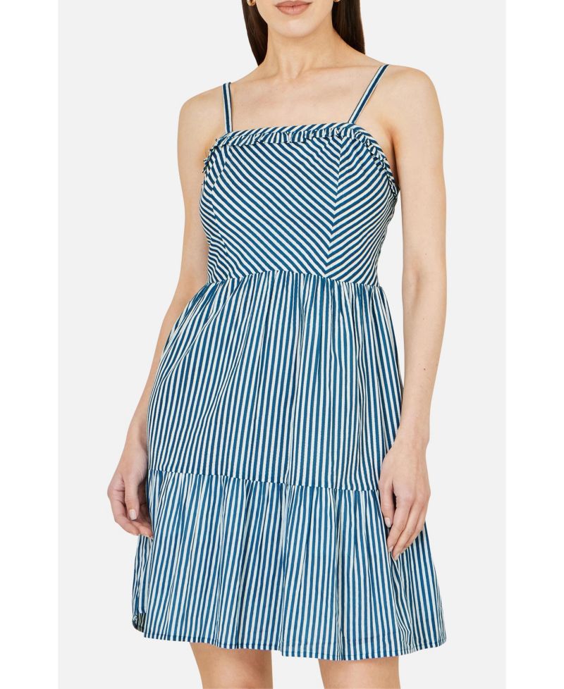 Women's Stripe Cotton Mini Sun Dress