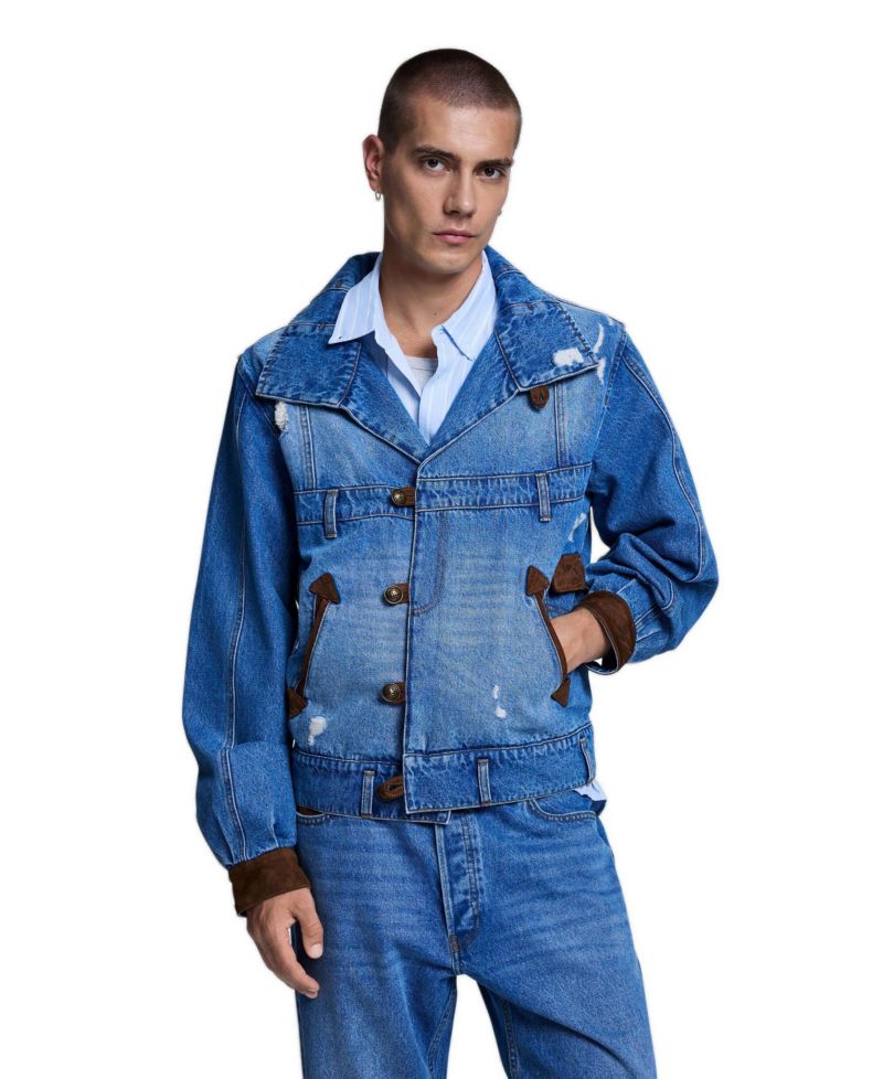 Men's Embroidered denim jacket