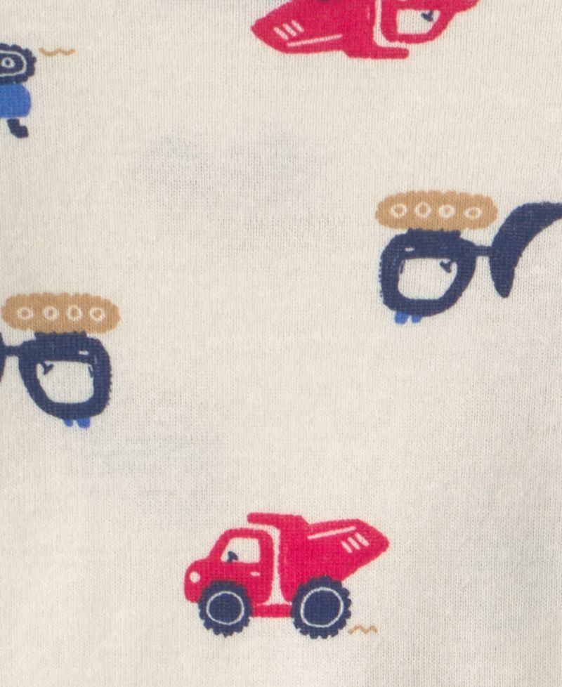 Baby Boys' Construction Round Neck Bodysuits, 4-Pack