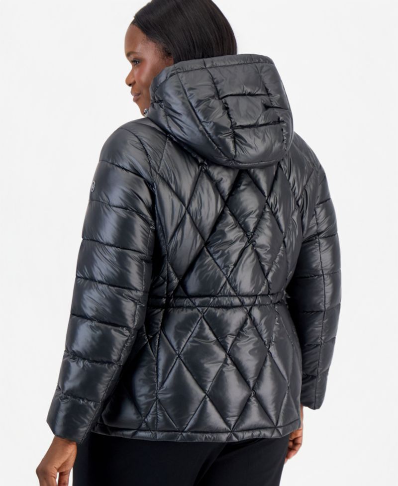 Michael Kors Plus Size Hooded Anorak Packable Puffer Coat