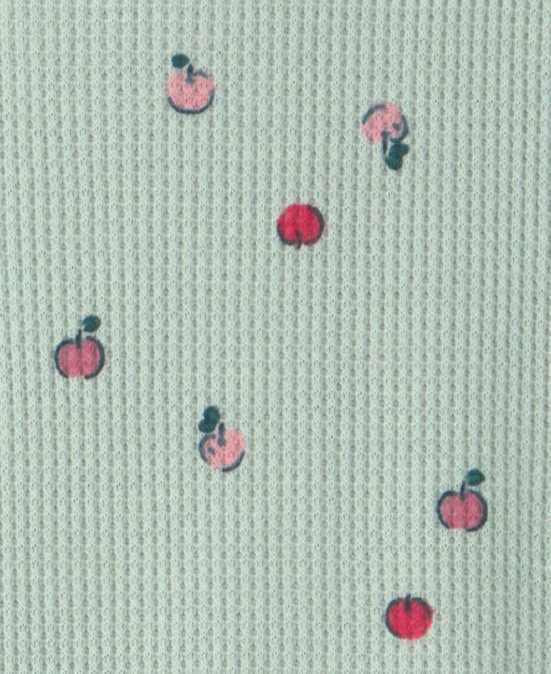 Baby Girls' Apple Thermal Long-Sleeve Footed Pajama
