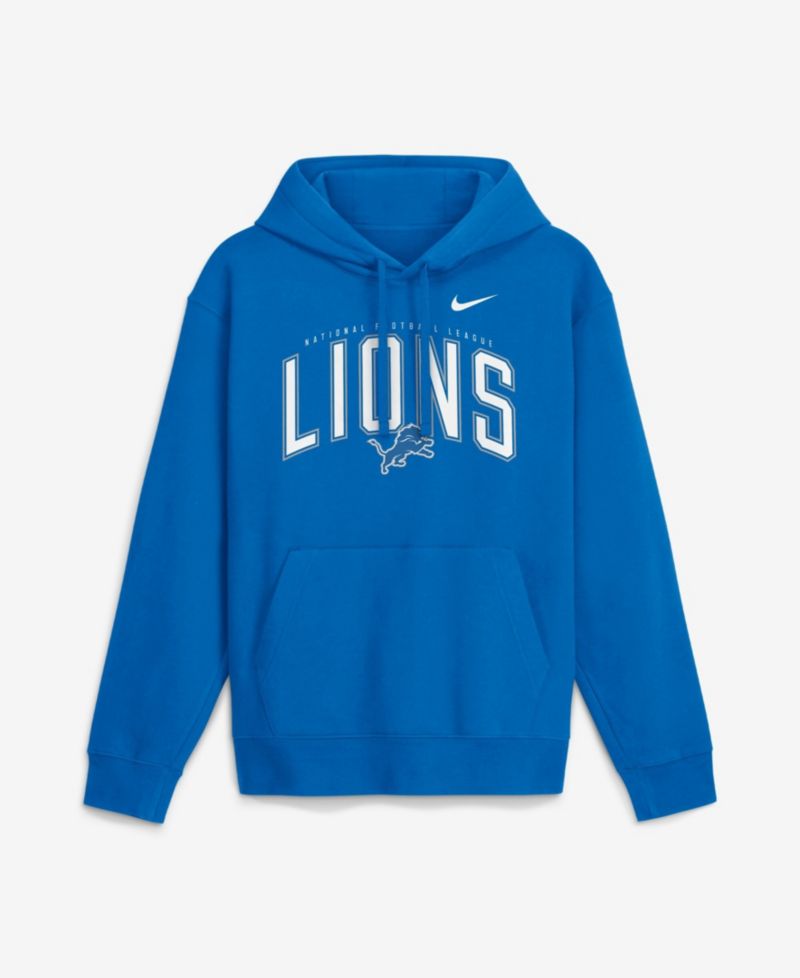 Men's Blue Detroit Lions Expect Victory Club Fleece Pullover Hoodie