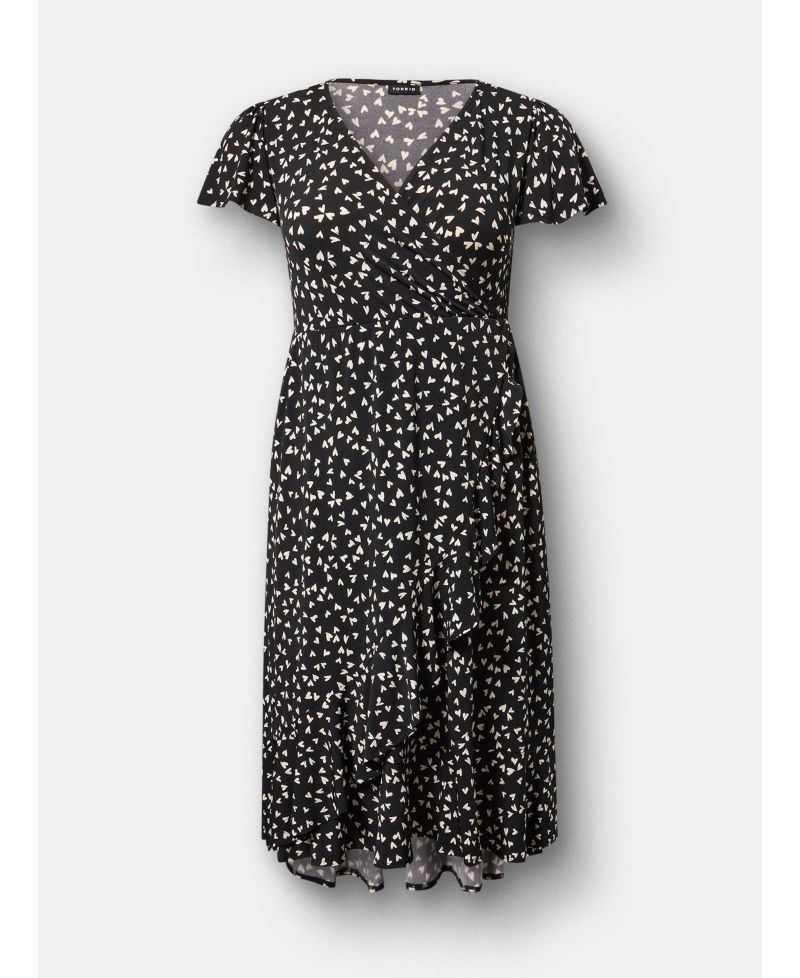 Plus Size Surplice Midi Dress