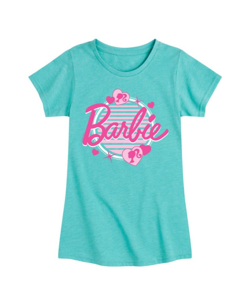 Big Girls Logo Hearts Graphic Short Sleeve T-Shirt