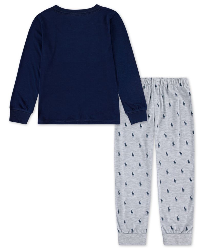 Boys' 4-7 Long-Sleeve T-Shirt and Printed Joggers, 2-Piece Pajama Set