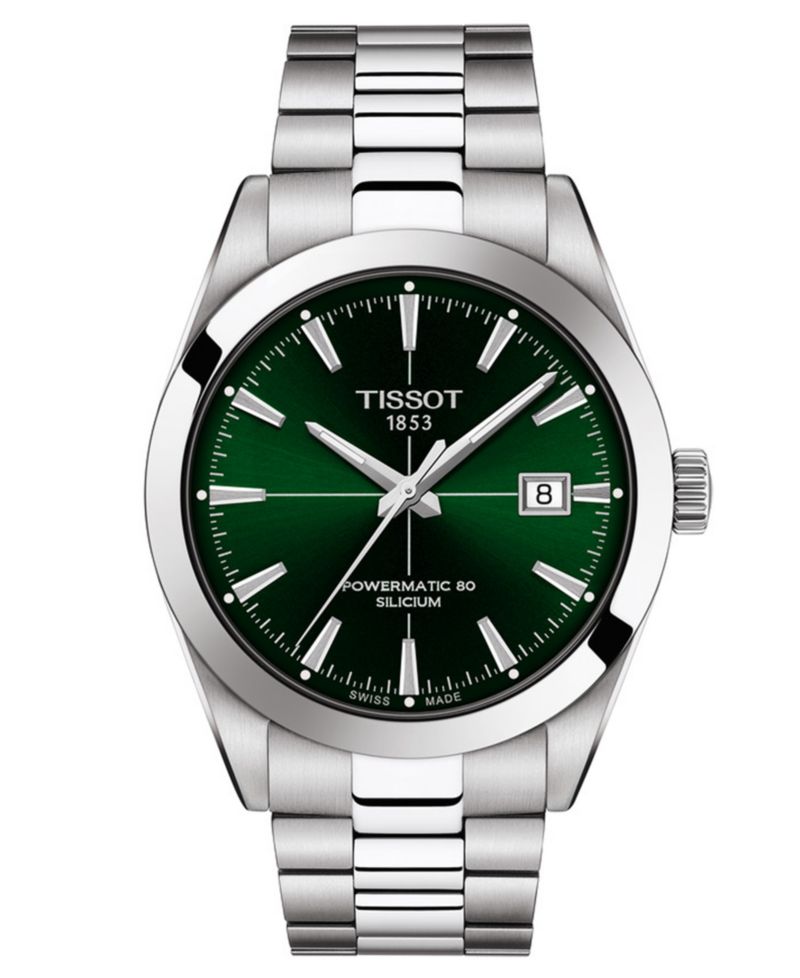 Men's Swiss Automatic Gentleman Powermatic 80 Silicium Stainless Steel Bracelet Watch 40mm