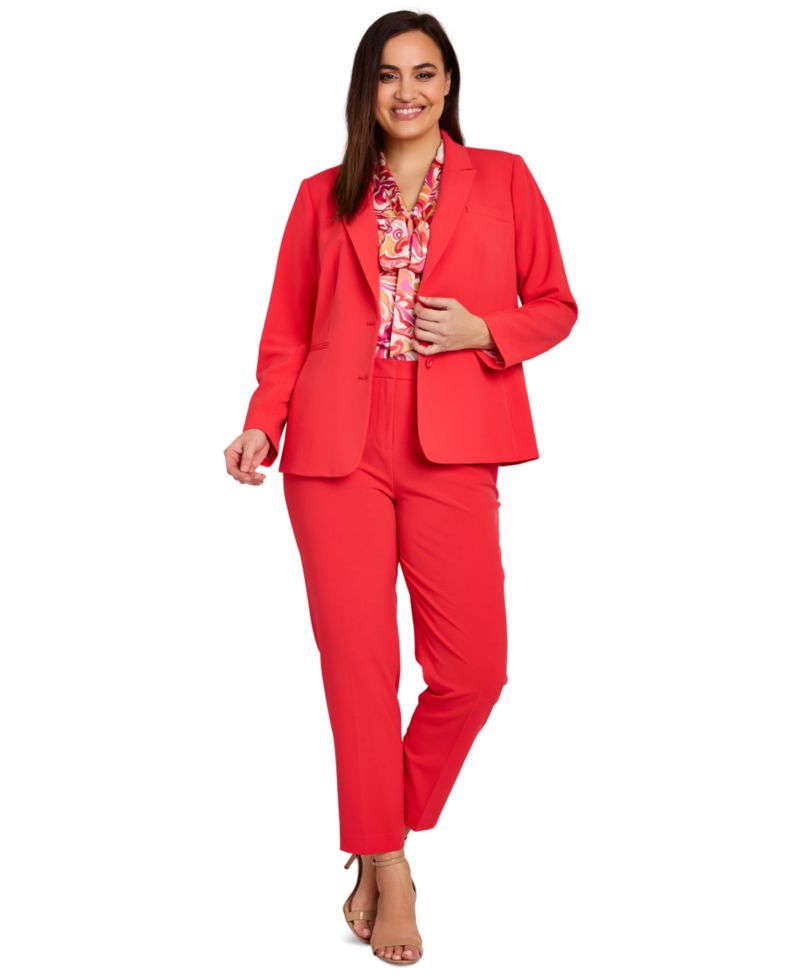 ASL Plus Size Classic Mid Rise Ankle Pants