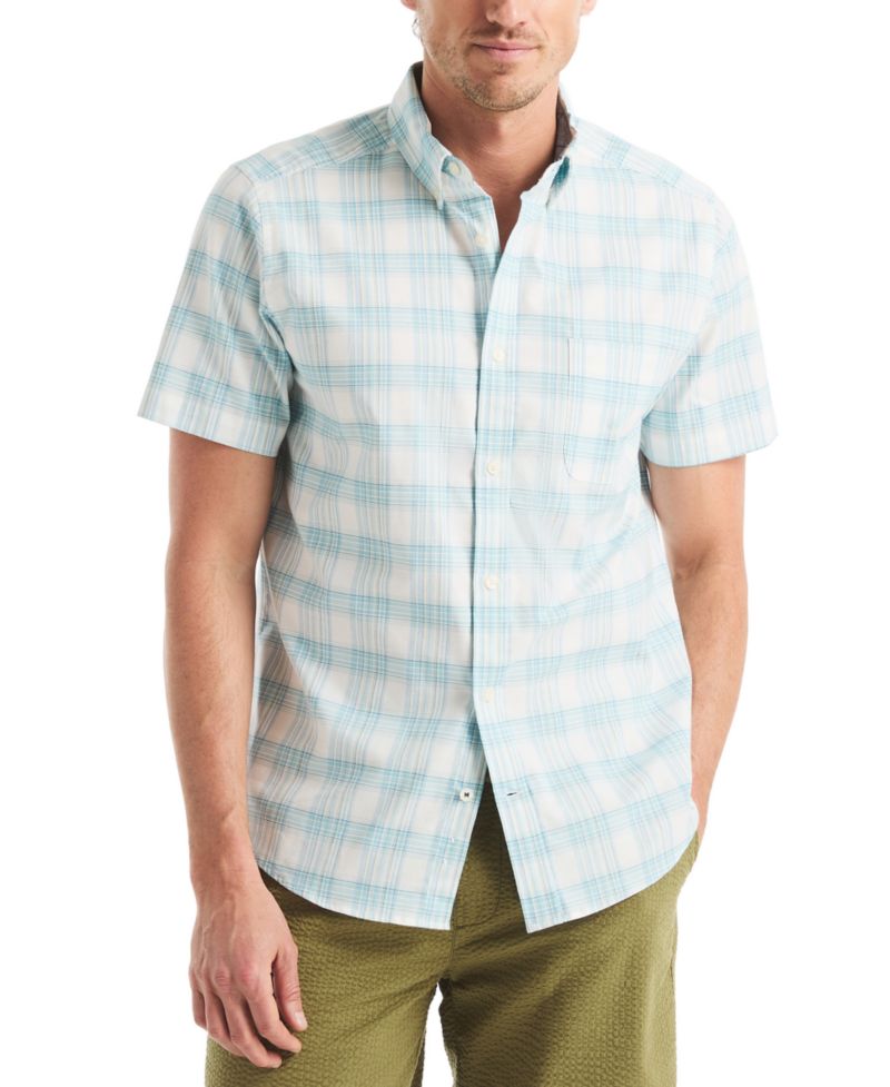 Men's Classic-Fit Plaid Button-Down Oxford Shirt