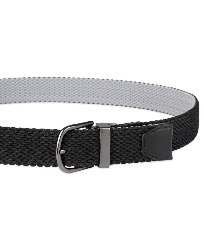 35MM Men's Two-in-One Reversible Braided Stretch Belt