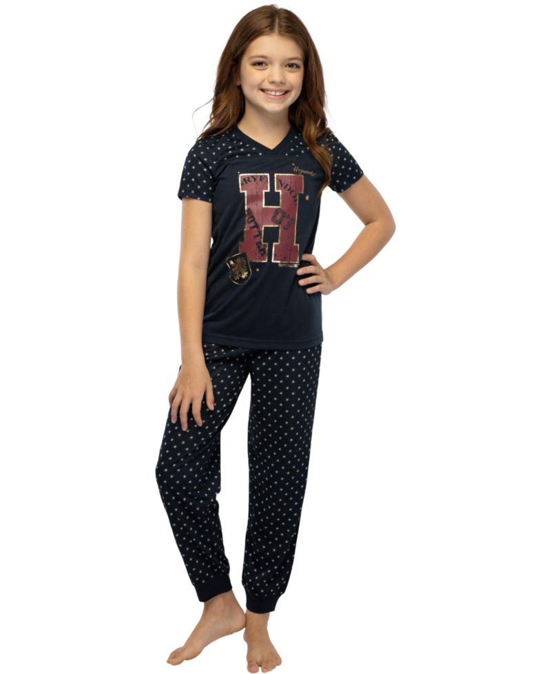Girls' H Is For Harry Gryffindor 2PC Kids Short-Sleeve Shirt Pajama Pant Set