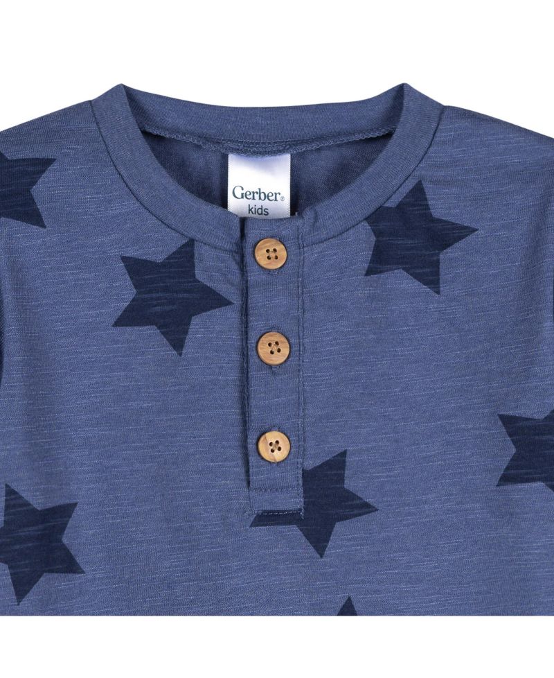 Baby Boys 3-Piece T-Shirts and Shorts, Stars and Stripes, 18 Months