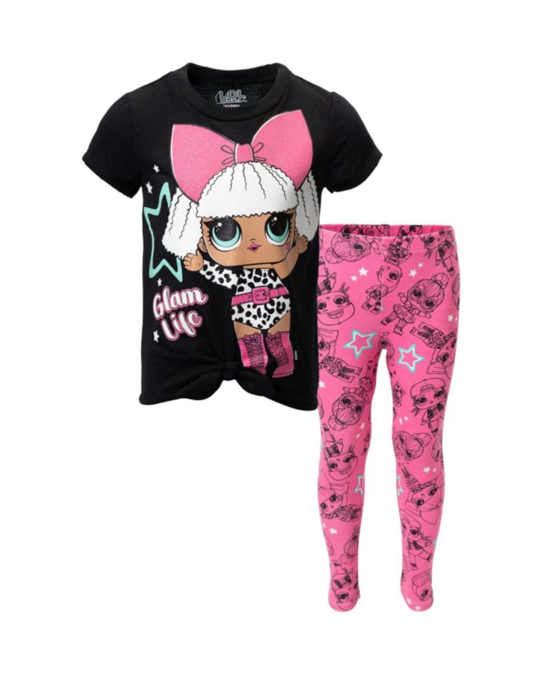 Girls T-Shirt and Leggings Outfit Set to (2T - 18-20)