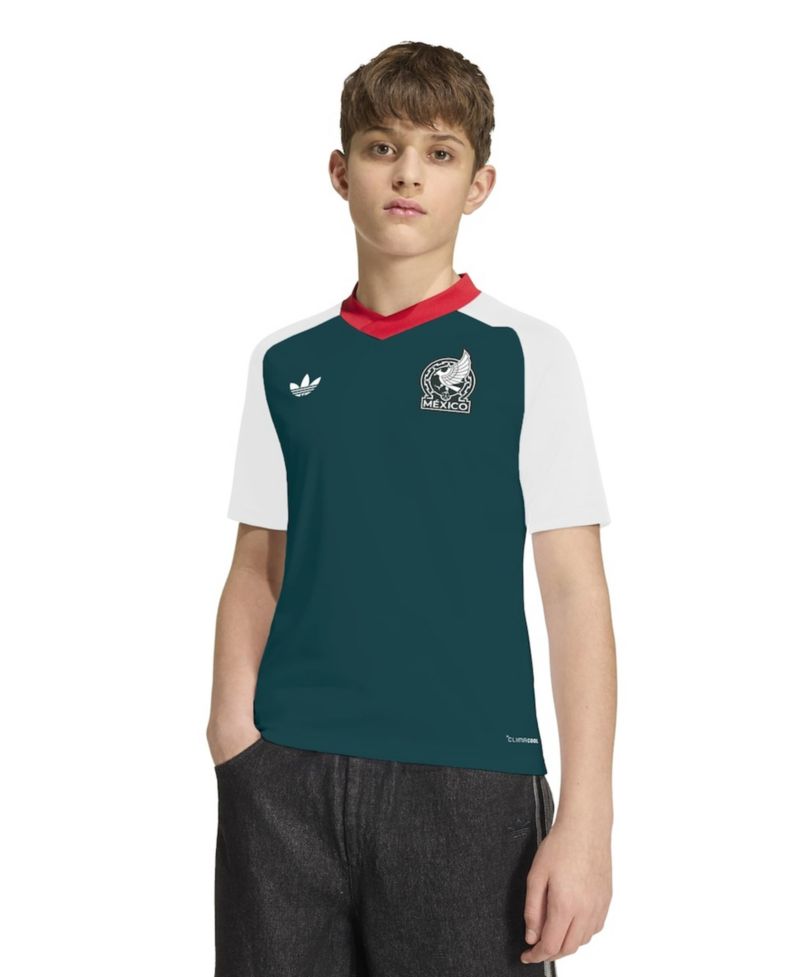 Big Boys and Girls White Mexico National Team 2026 Pre-Match Jersey