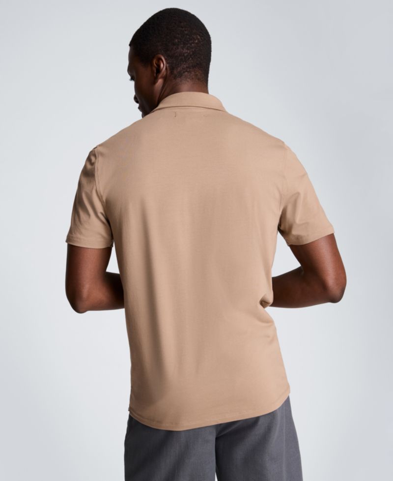 Men's Short-Sleeve Collared Slim-Fit Polo Shirt