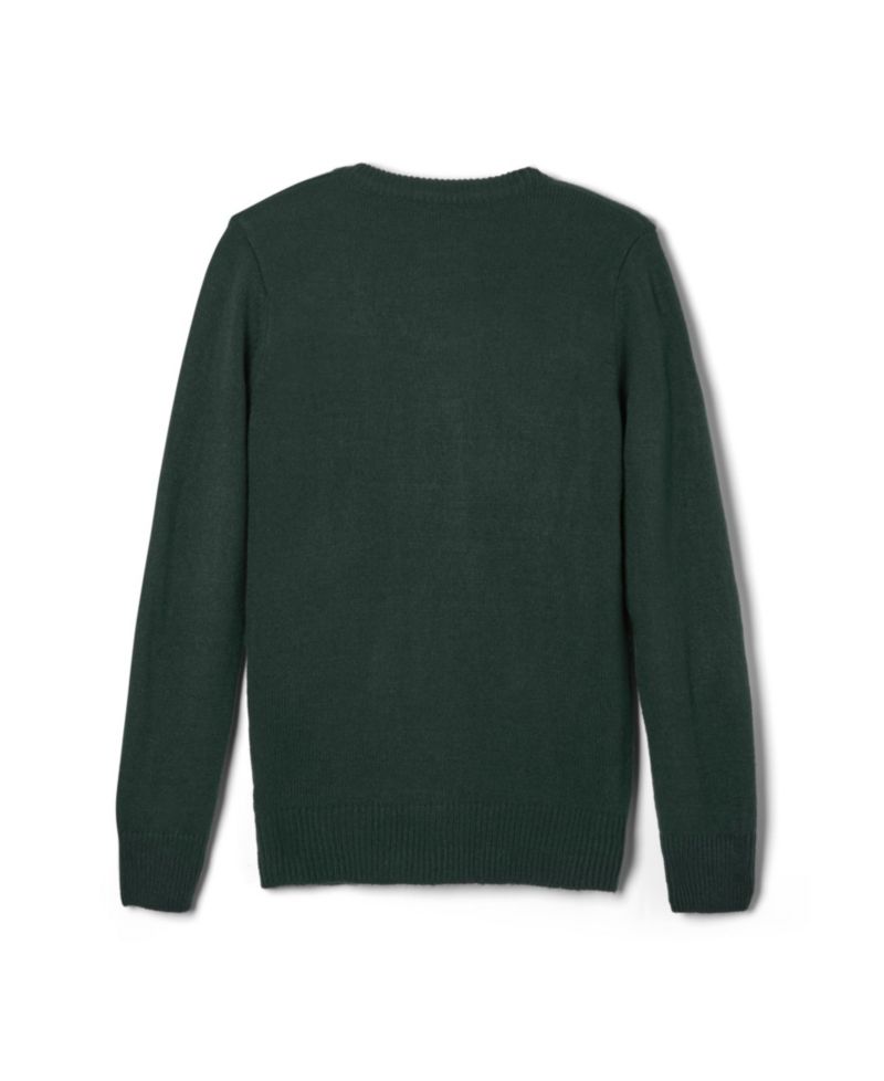 Little Girls Anti-Pill Crew Neck Cardigan Sweater