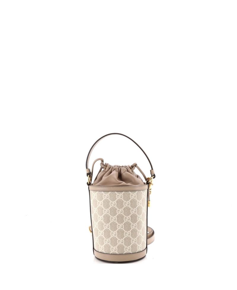 Mini Ophidia Top Handle Bucket Bag GG Coated Canvas with Leather