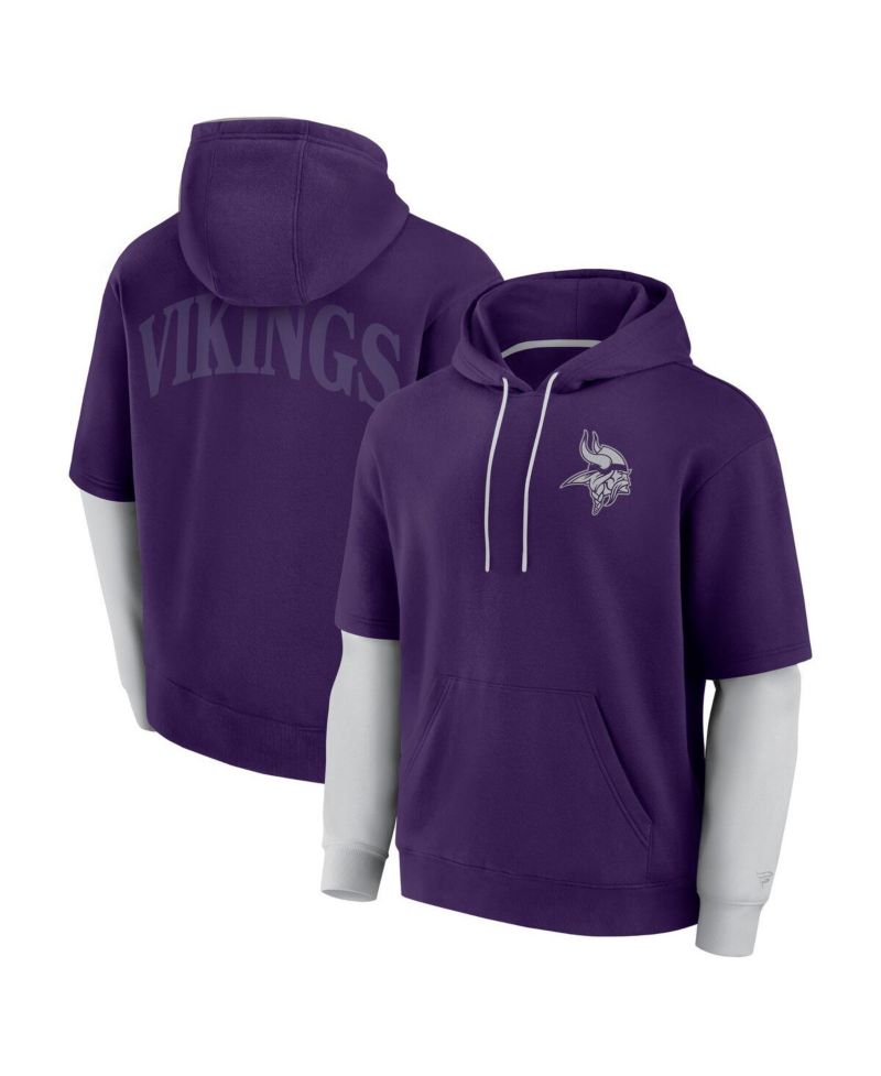 Men's and Women's Purple Minnesota Vikings Sleek Elements Pullover Hoodie