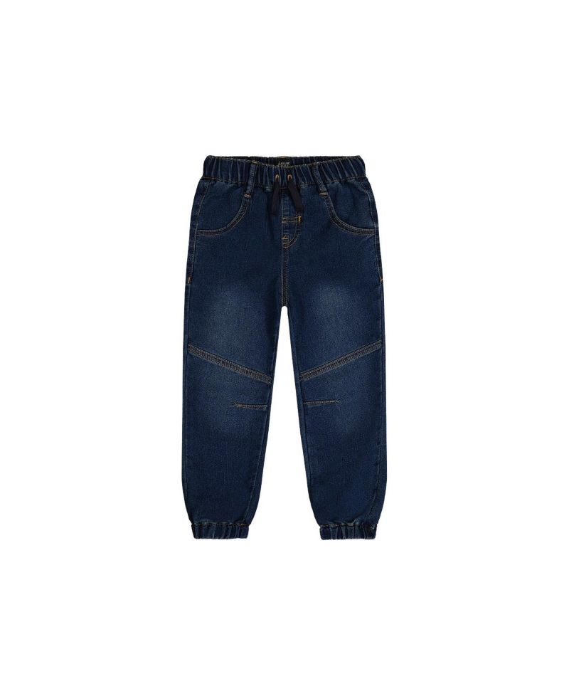 Baby Boys Unisex (0-24)months French Terry Denim Evolutive Pants Denim