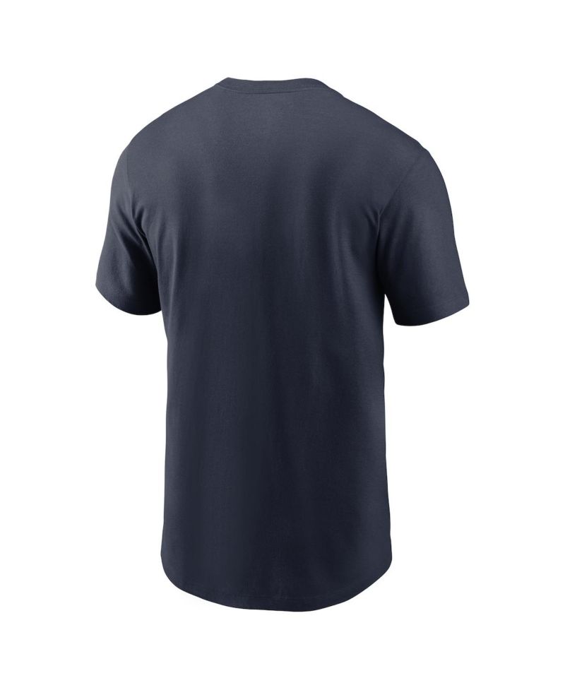 Men's Navy Houston Texans Rewind Logo Essential T-Shirt