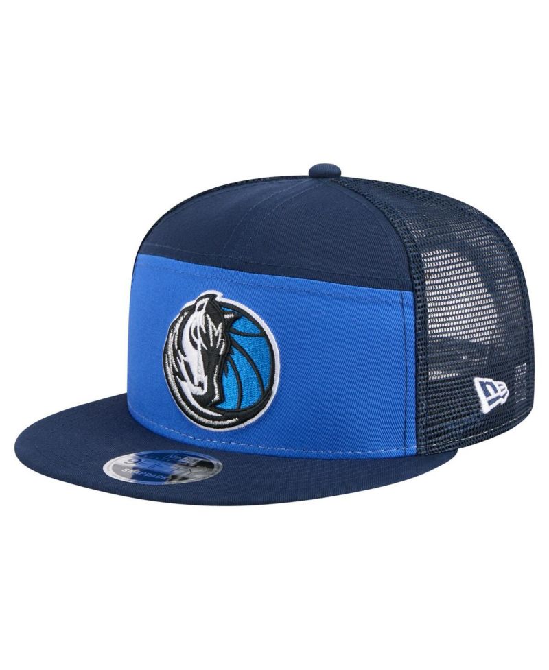 Men's Blue/Navy Dallas Mavericks Outdoor Split Panel 9FIFTY Snapback Hat