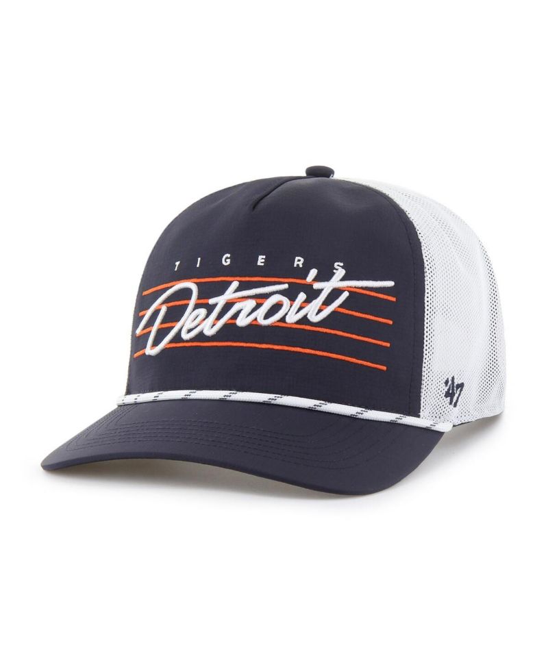 Men's Navy Detroit Tigers Brrr Downburst Mesh Hitch Adjustable Hat