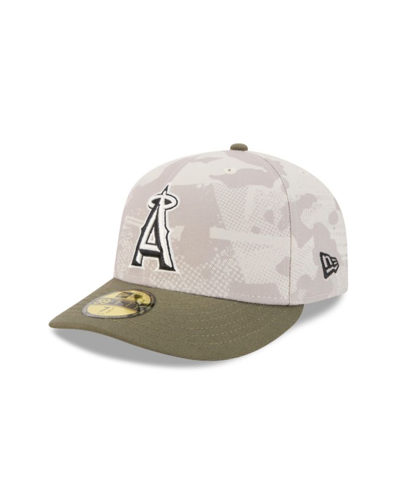 Men's Light Beige/Olive Los Angeles Angels 2025 Armed Forces Day 59FIFTY Fitted Hat