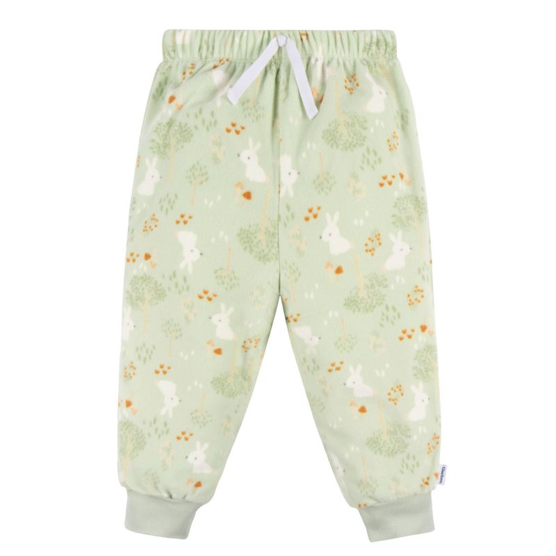Baby Girls Long Sleeve Top and Pant Fleece Pajamas, 2-piece