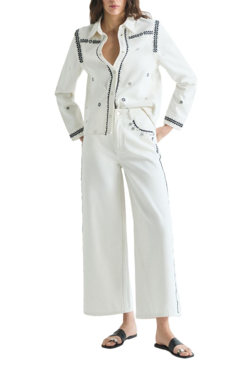 Women's Contrast embroidered jeans