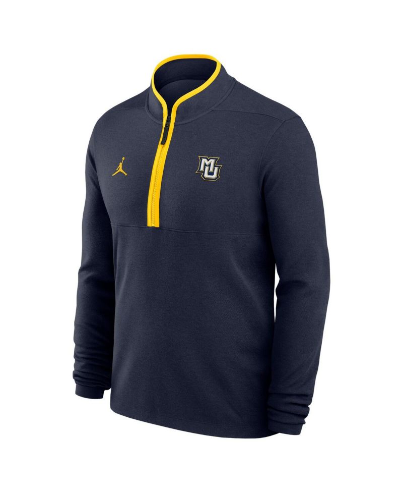 Men's Blue Marquette Golden Eagles Victory Dri-FIT Half-Zip Pullover Sweatshirt