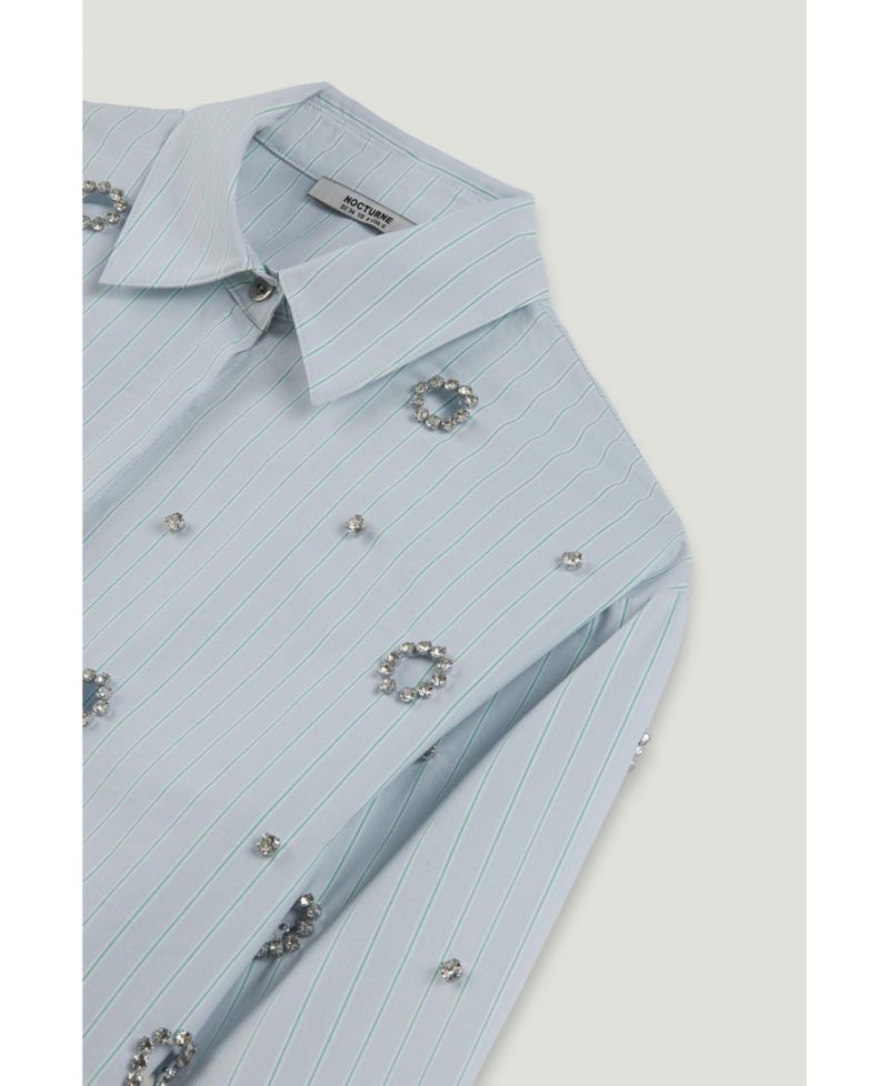 Women's Stone Detail Crop Shirt