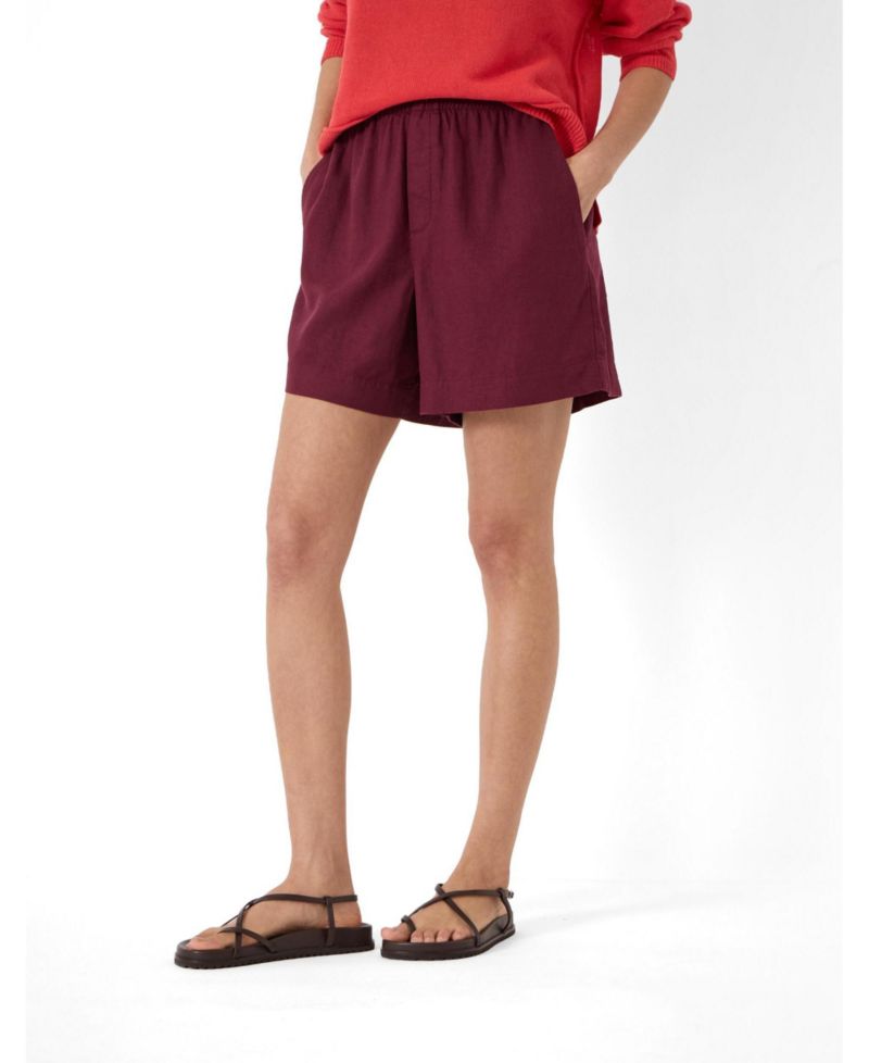 Women's Luce Pull-On Linen-Blend Elastic-Waist Shorts, 5.5" Inseam