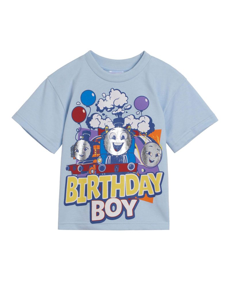 Boys Birthday Metallic Print T-Shirt