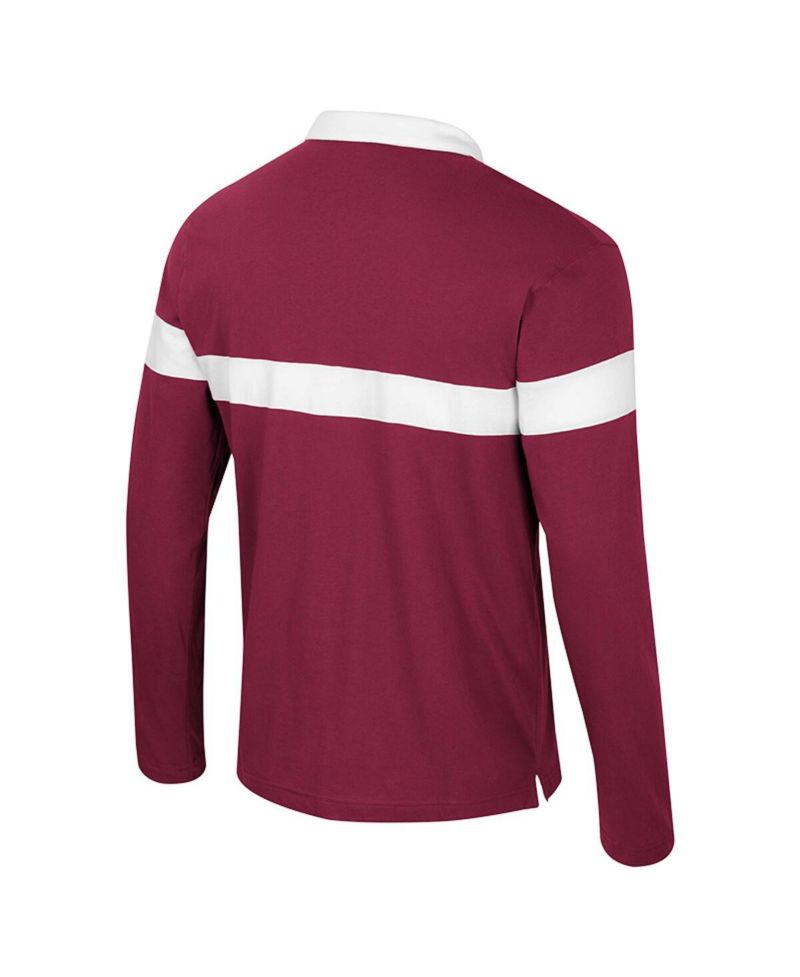 Men's Garnet Florida State Seminoles Too Cool for School Long Sleeve Polo Shirt