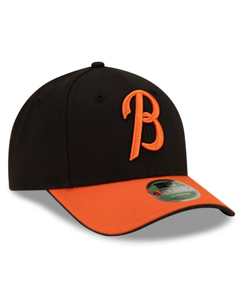 Men's Black/Orange Baltimore Orioles Player Replica 9FORTY Adjustable Hat