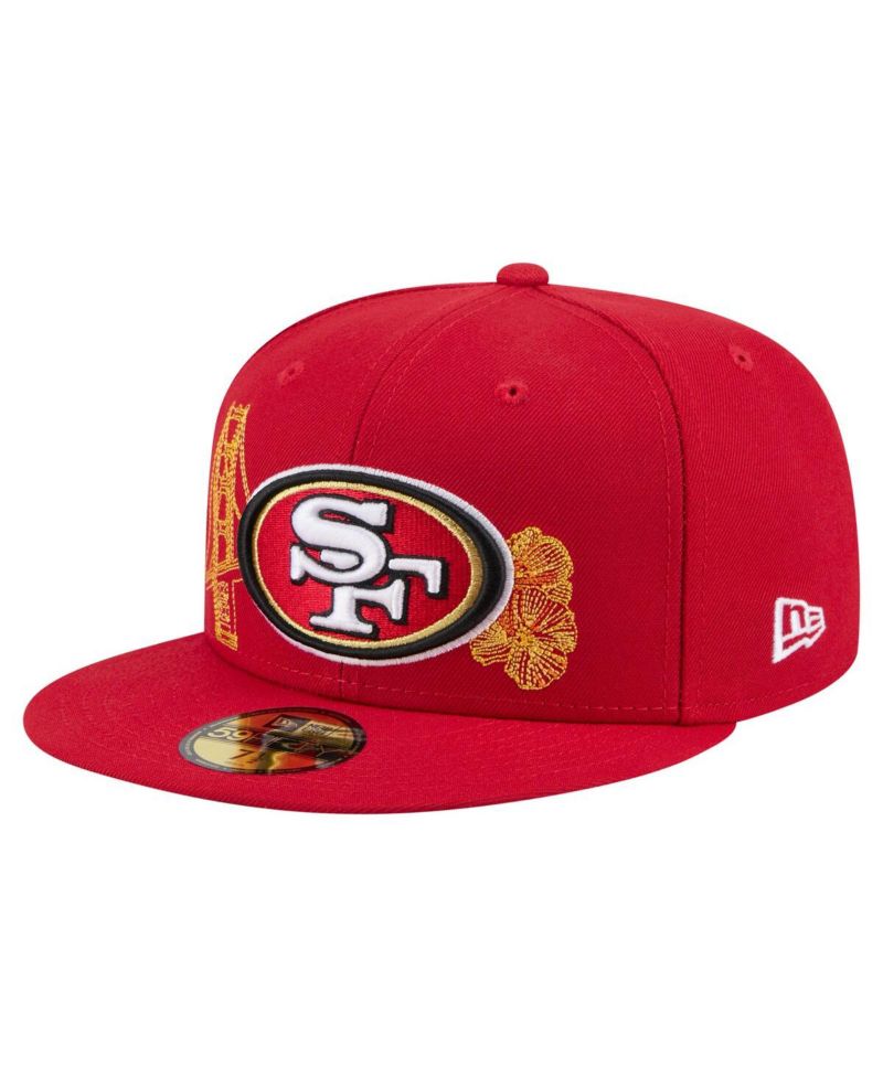 Men's Scarlet San Francisco 49ers State Stitch 59FIFTY Fitted Hat