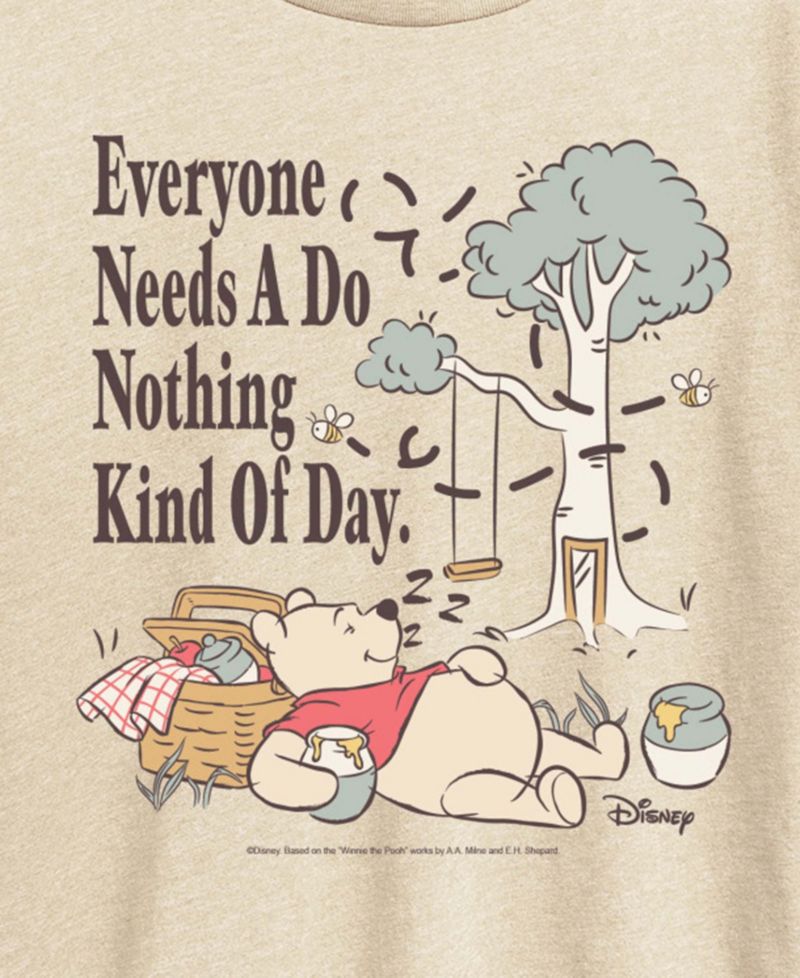 Plus Size Winnie The Pooh Nothing Kind of Day Graphic T-Shirt