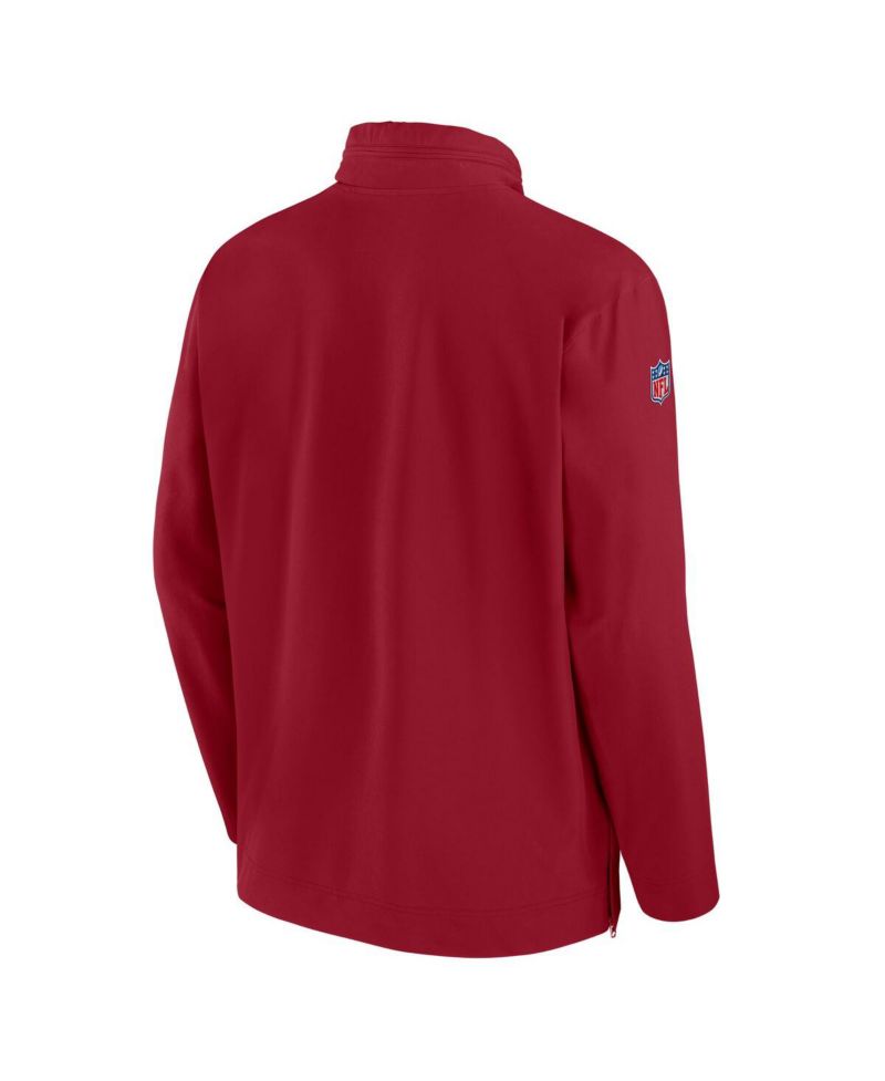 Men's Cardinal Arizona Cardinals Sideline Coach Half-Zip Jacket