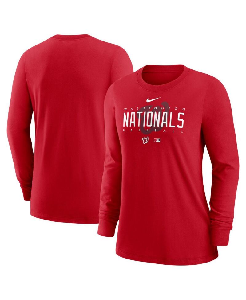 Women's Red Washington Nationals Authentic Collection Legend Performance Long Sleeve T-Shirt