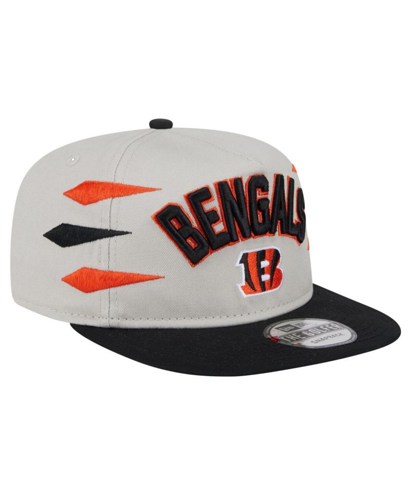 Men's Stone/Orange Cincinnati Bengals Athletic Golfer Snapback Hat