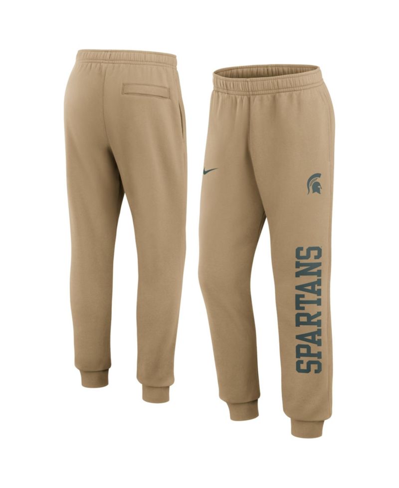 Men's Beige Michigan State Spartans Primetime Club Fleece Joggers