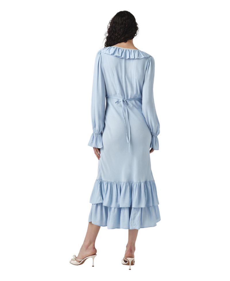Women's Melina Long-Sleeve V-Neck Midi Dress