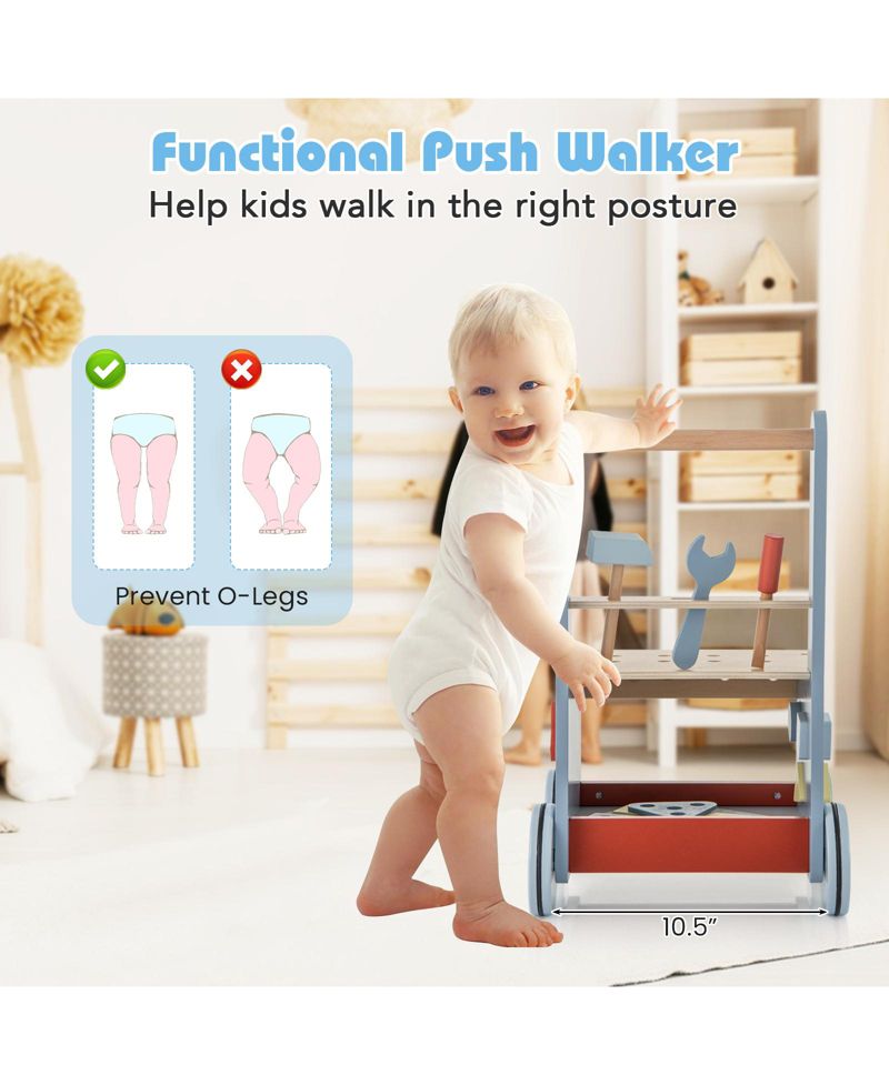 2-in-1 Wooden Baby Push Walker