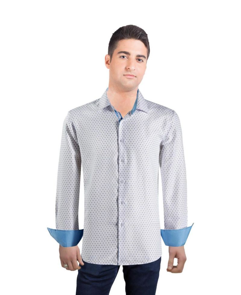 Men's Slim Fit Modern Ditsy Print Shirt