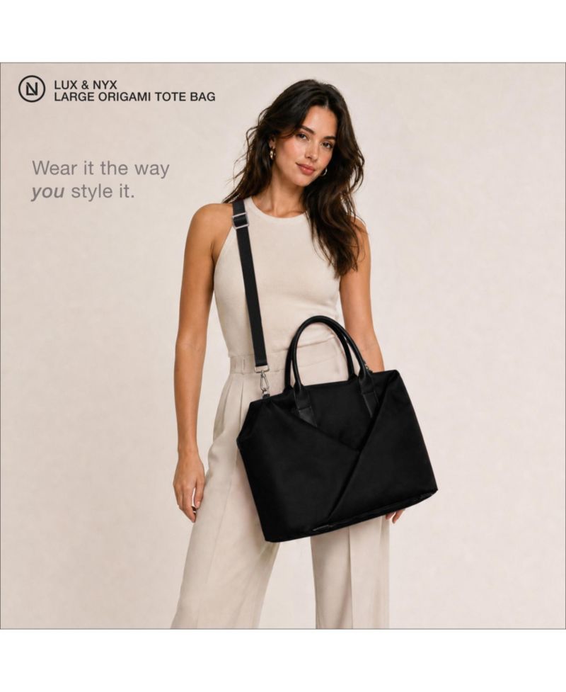 Large Origami Tote 15" Laptop Bag for Women