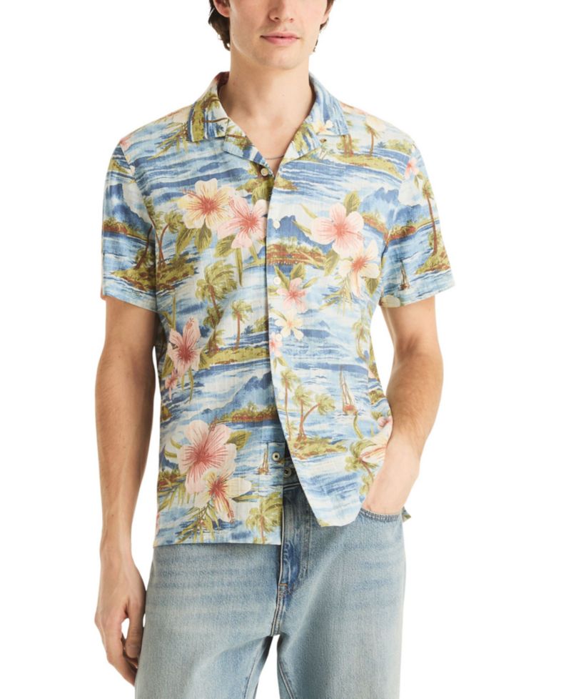 Men's Short-Sleeve Camp Collar Shirt