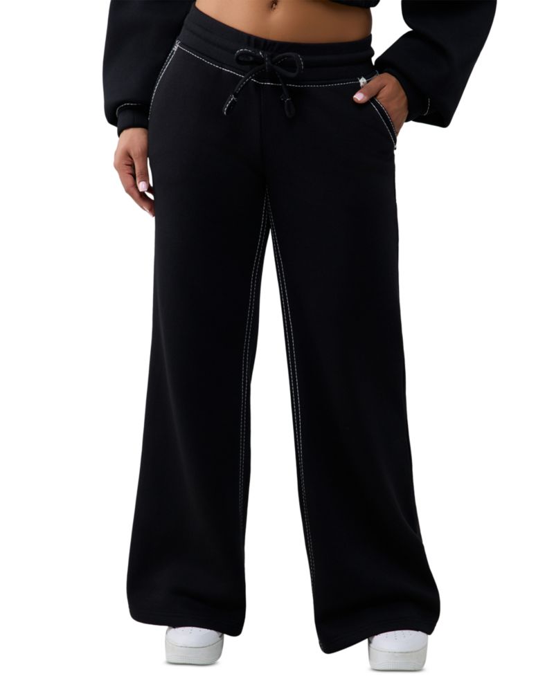 Women's Mid-Rise Wide-Leg Sweatpants